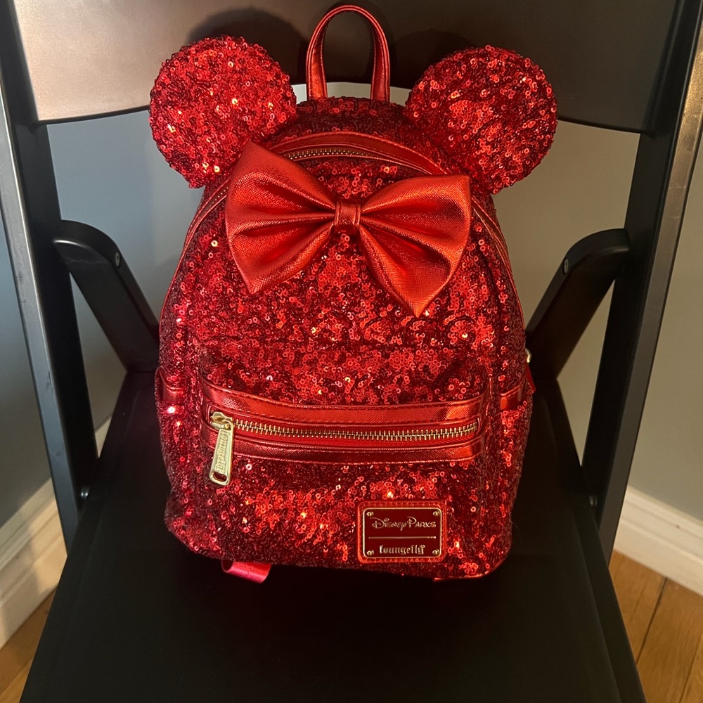 Disney Princess Red Sequin Kids Backpack
